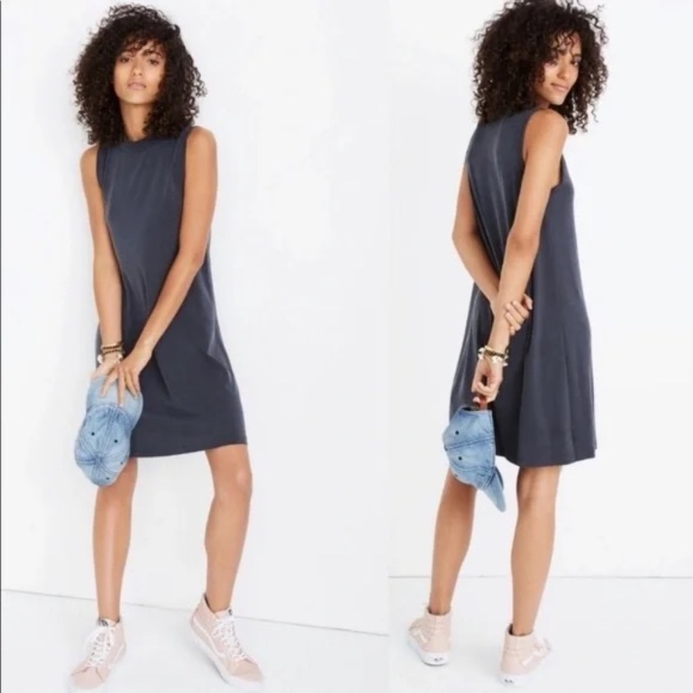 Madewell Sleeveless Mock Neck Dress